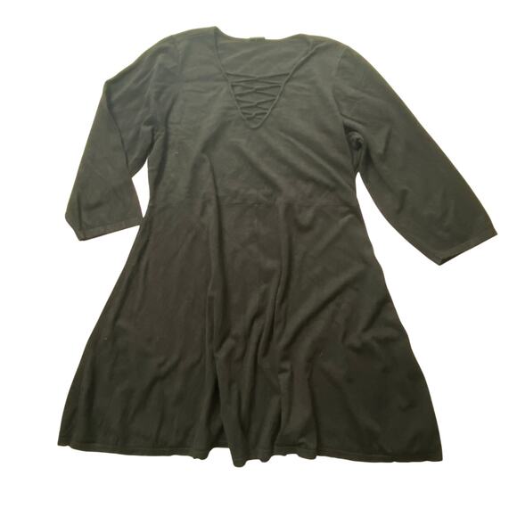 Torrid Women's Black Stretchy Knit Fit & Flare Dress Plus Size 2X - Picture 1 of 12